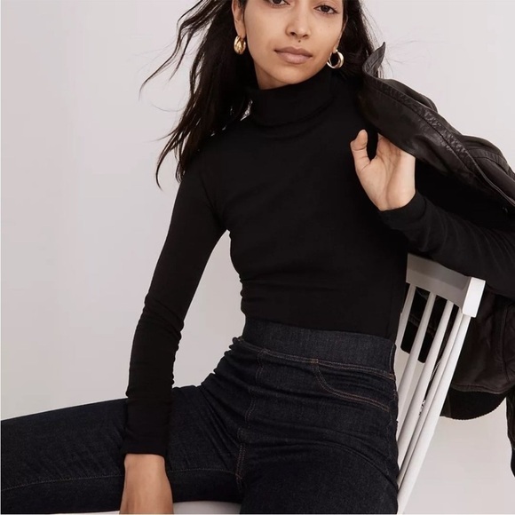 Madewell black turtleneck thong bodysuit size XXS new - Picture 2 of 5